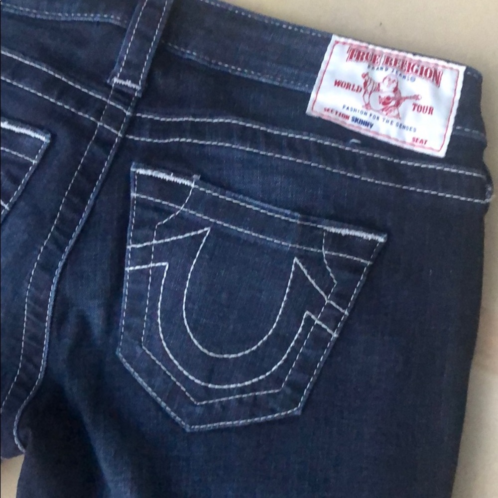 True Religion Dark Skinny Jeans 26